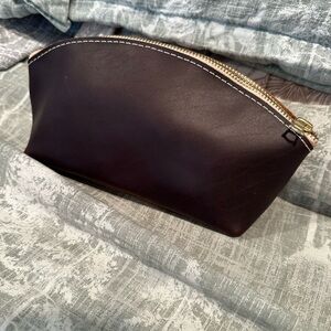 Portland leather eclipse makeup pouch